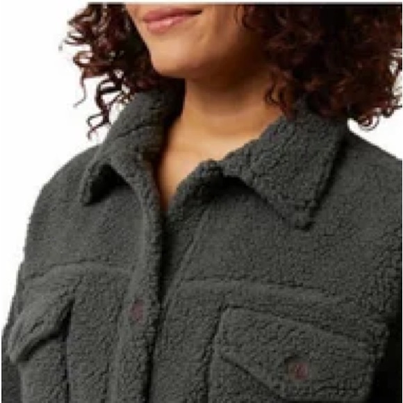 🌸 32 degrees Sherpa cozy shirt jacket wear oversized - Picture 7 of 14